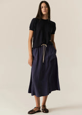 HENRI DRAWCORD SKIRT | Ink