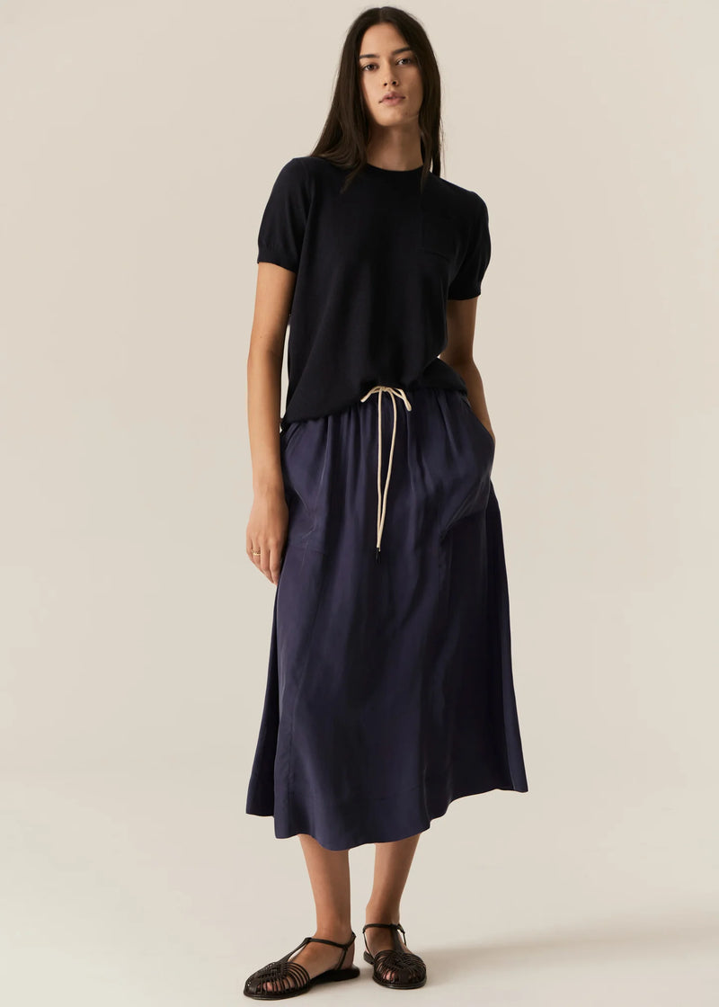 HENRI DRAWCORD SKIRT | Ink