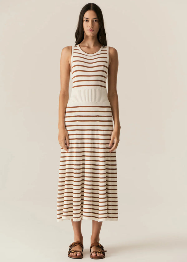 LUCA TANK DRESS | White Camel