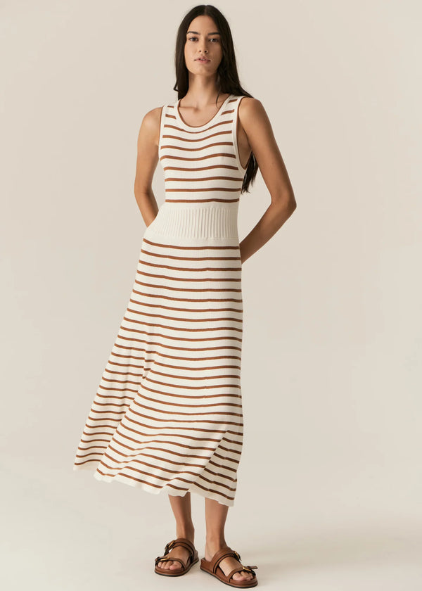 LUCA TANK DRESS | White Camel