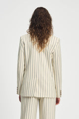 POM BLAZER | Striped Cream