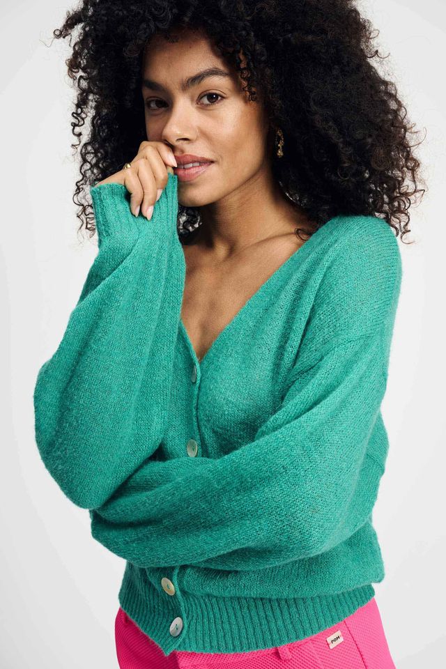 POM CARDIGAN | Fresh Green