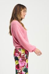 POM CARDIGAN | Raspberry