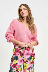 POM CARDIGAN | Raspberry