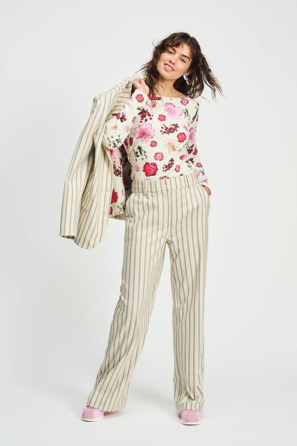 POM PANTS | Striped Cream