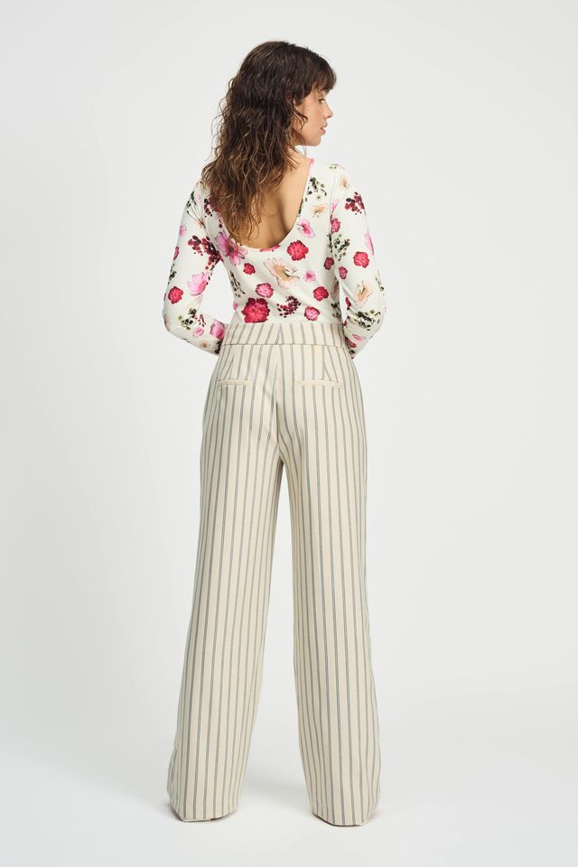 POM PANTS | Striped Cream