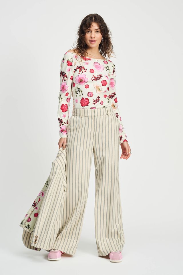 POM PANTS | Striped Cream