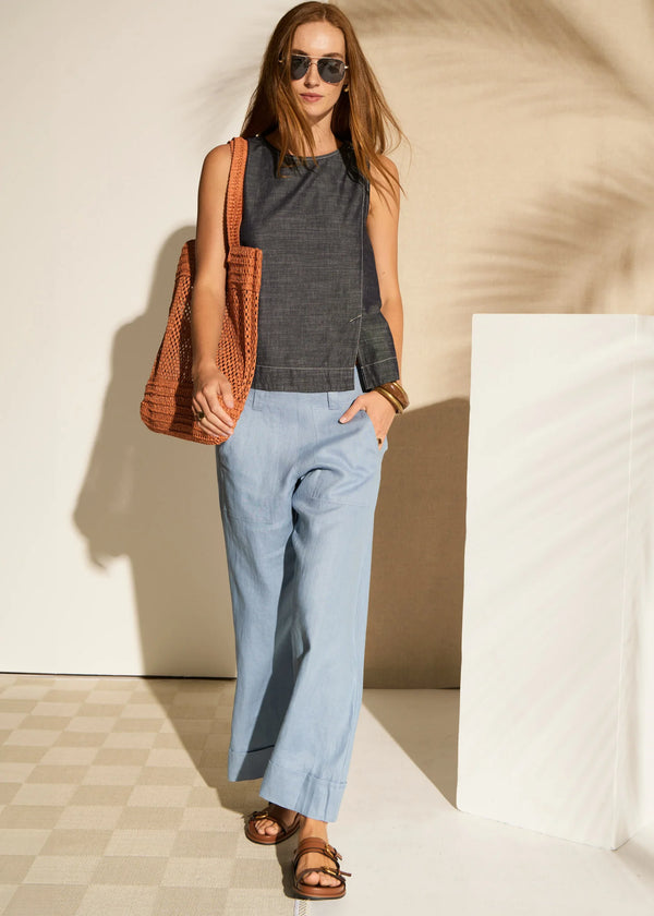 SAGA PANT in Blue by Pol Clothing