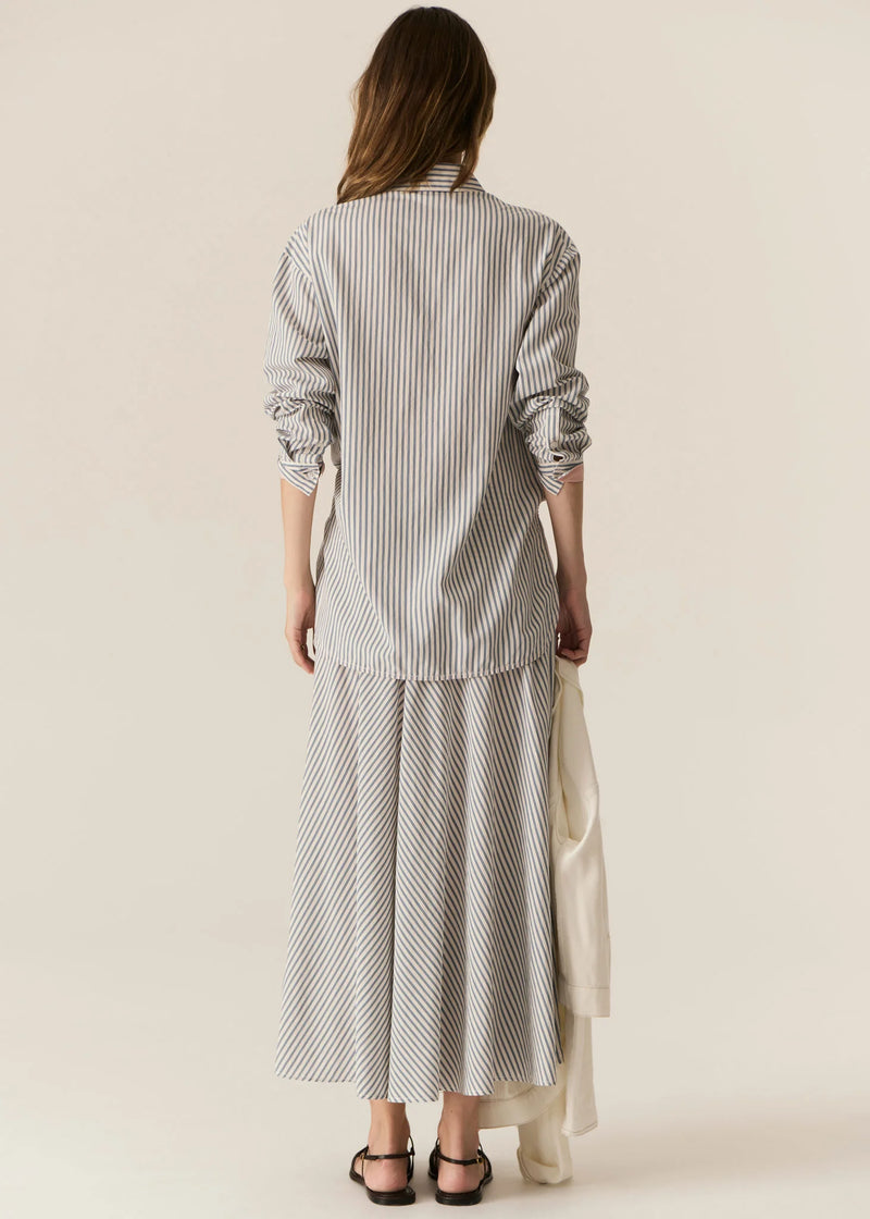 VERA LS SHIRT in Blue Stripe by Pol Clothing