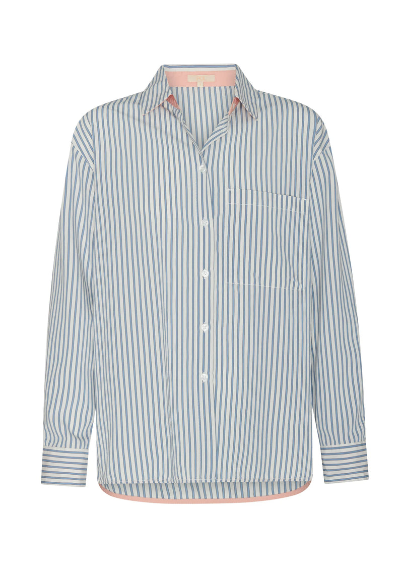 VERA LS SHIRT in Blue Stripe by Pol Clothing