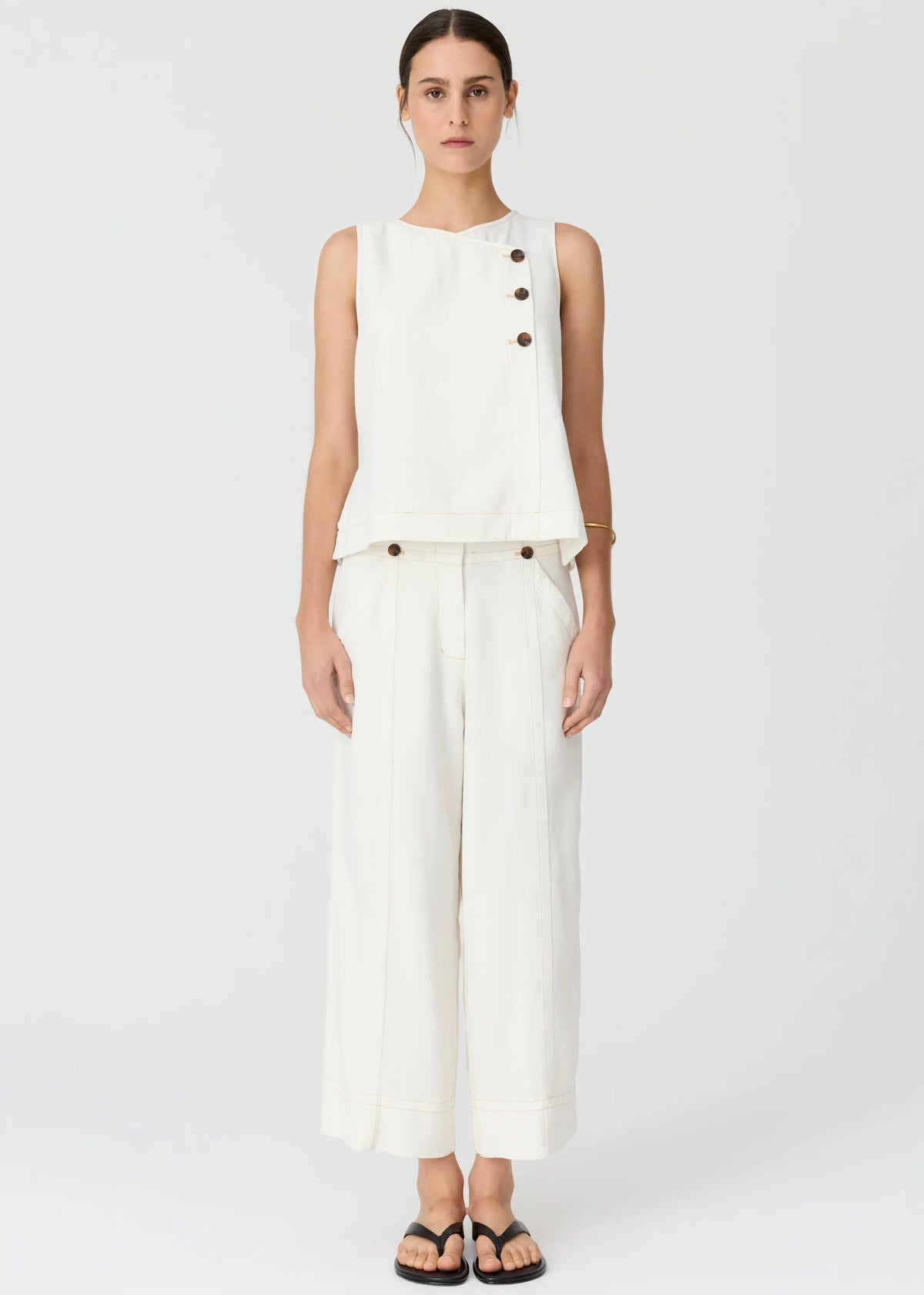 ANISE CROP PANT in Chalk by Pol Clothing
