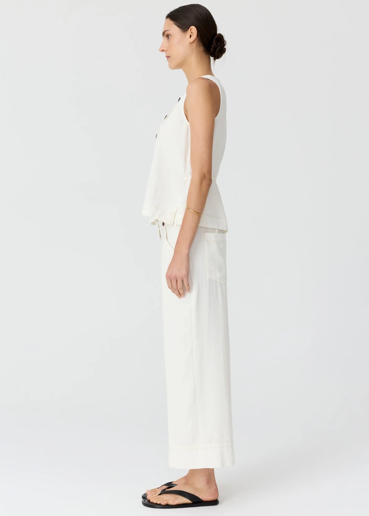 ANISE CROP PANT in Chalk by Pol Clothing
