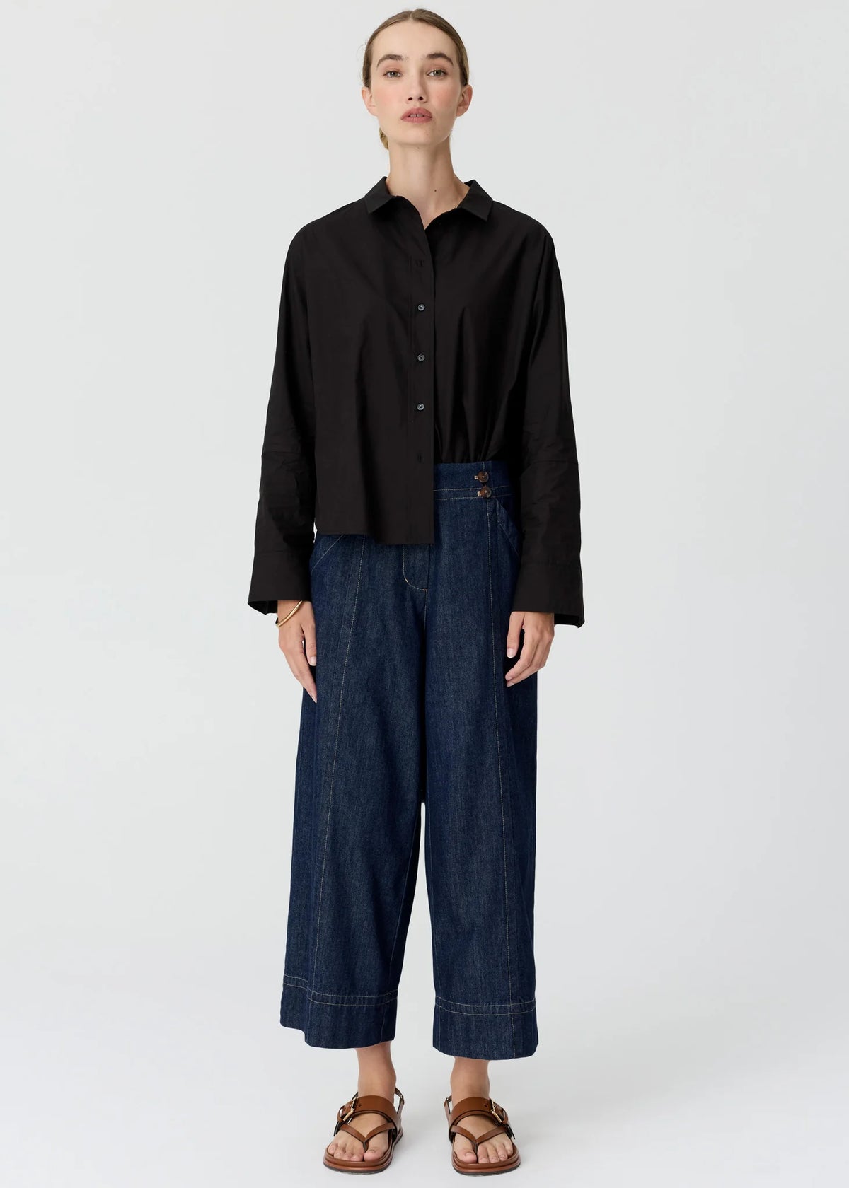 ANISE CROP PANT in Denim by Pol Clothing