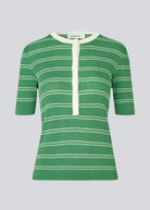 Pacifico MD SS Polo in Medium Green Stripe by Modstrom