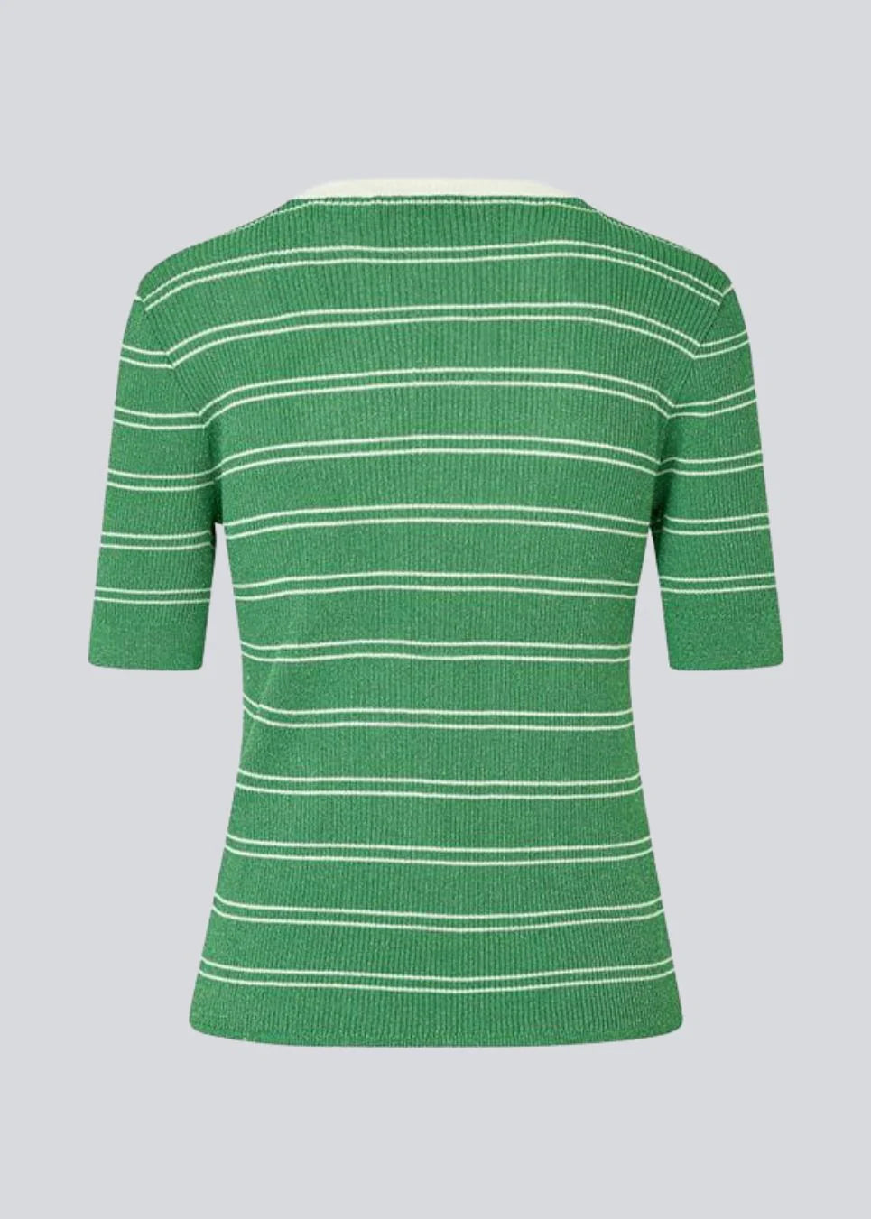 Pacifico MD SS Polo in Medium Green Stripe by Modstrom