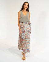 PALM COVE KNIT TANK in Khaki by Elms and King