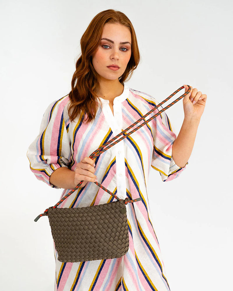 PANAMA CROSSBODY BAG | Khaki Neo Plait