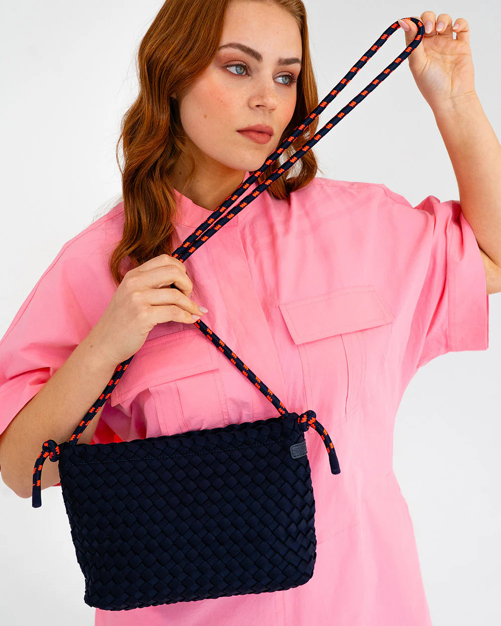 PANAMA CROSSBODY BAG | Navy Plait - Darling & Domain