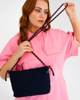 PANAMA CROSSBODY BAG | Navy Plait