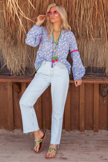 TIE DYE TOP LILA | Lilac