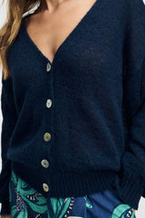 POM CARDIGAN | Deep Dark Blue