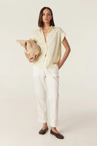PORTSEA SHIRT in Yellow Stripe by Cable Melbourne