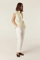 PORTSEA SHIRT in Yellow Stripe by Cable Melbourne