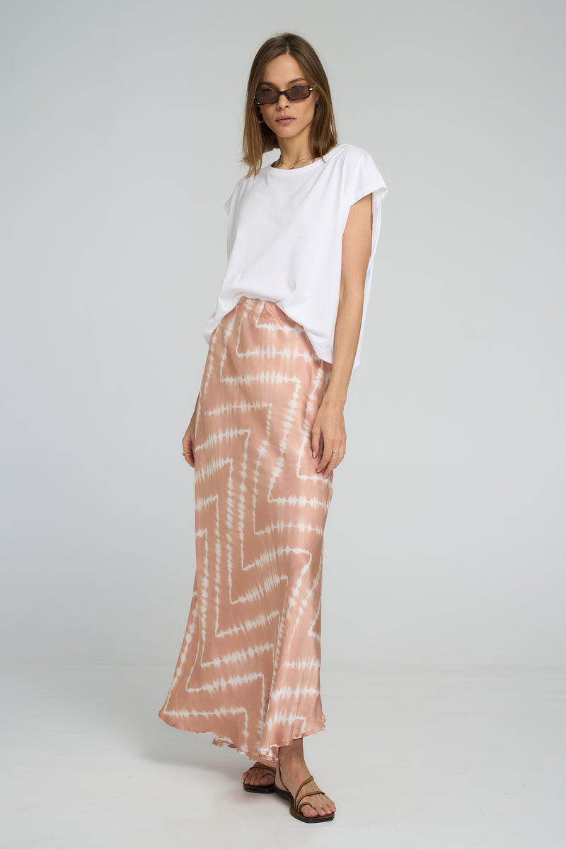 ASHBOURNE SKIRT | Celestial Tie Dye + Guava
