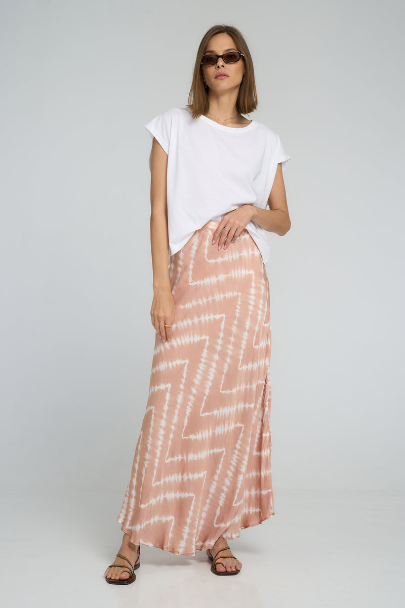 ASHBOURNE SKIRT | Celestial Tie Dye + Guava