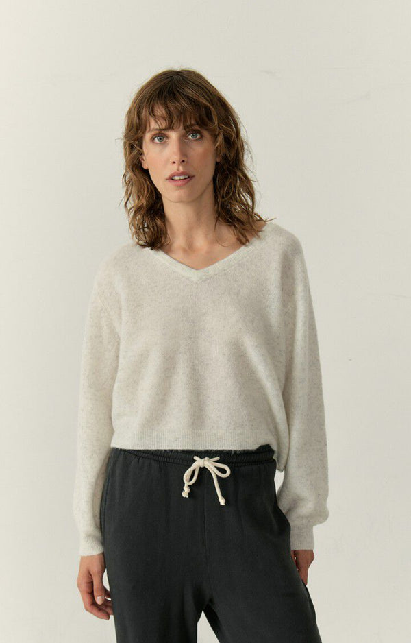 American Vintage RAZPARK PULLOVER in Ecru Multimelange