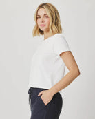LOUISA SHORT SLEEVE TEE in White by Splendid