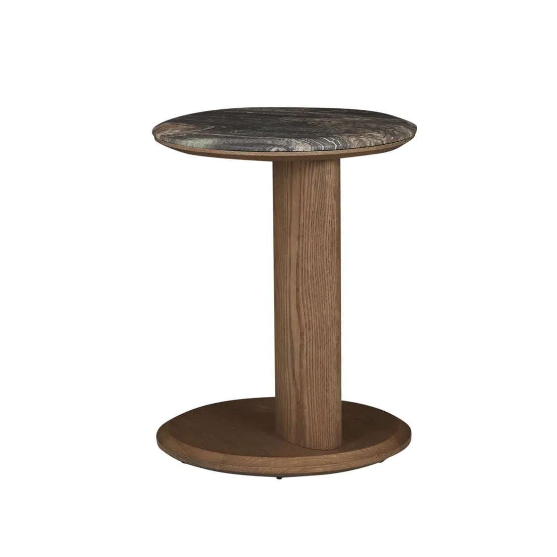 RUBY MARBLE SIDE TABLE in Storm Marble and Smoked Ash by GlobeWest at Darling & Domain