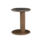 RUBY MARBLE SIDE TABLE in Storm Marble and Smoked Ash by GlobeWest at Darling & Domain