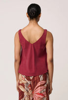 DELRAY REVERSIBLE CUPRO CAMI in Ruby from Oncewas