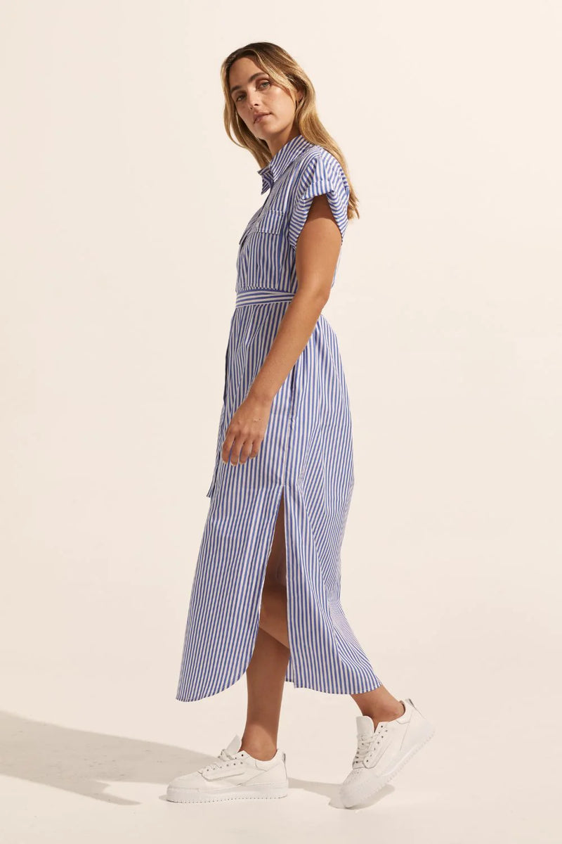 ROTE DRESS in Cobalt Stripe from Zoe Kratzmann