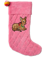 Velvet Stocking Rudolph Embroidered by Kip & Co
