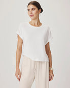 SKYE SHORT SLEEVE TEE in White by Splendid
