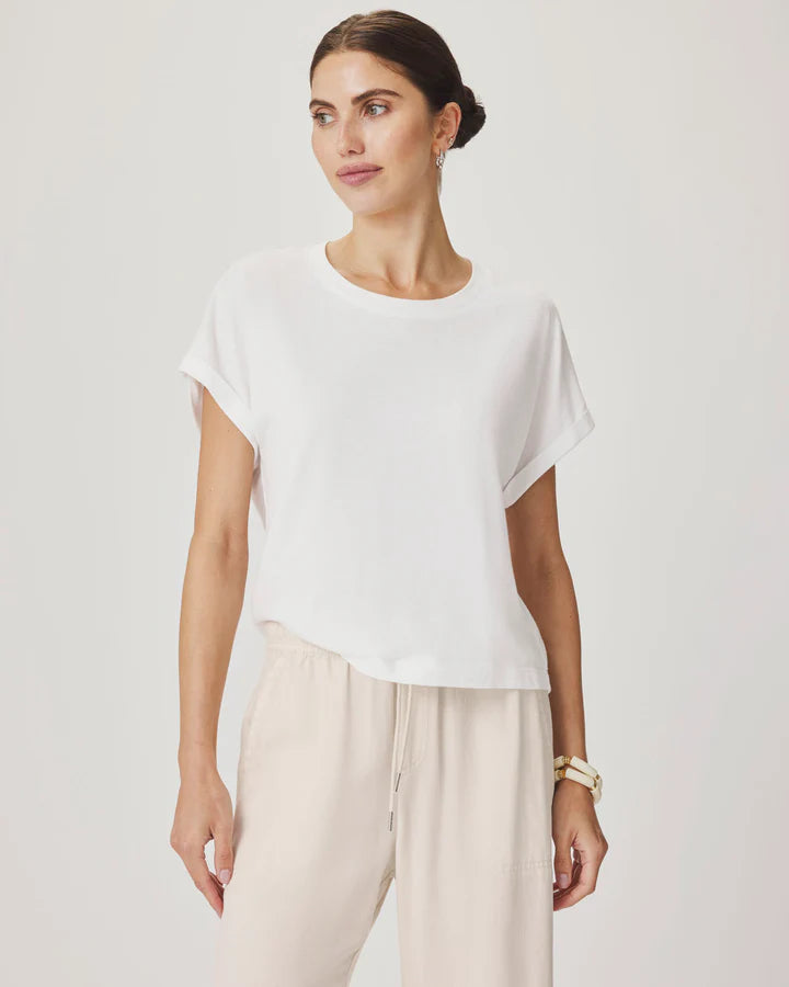 SKYE SHORT SLEEVE TEE in White by Splendid
