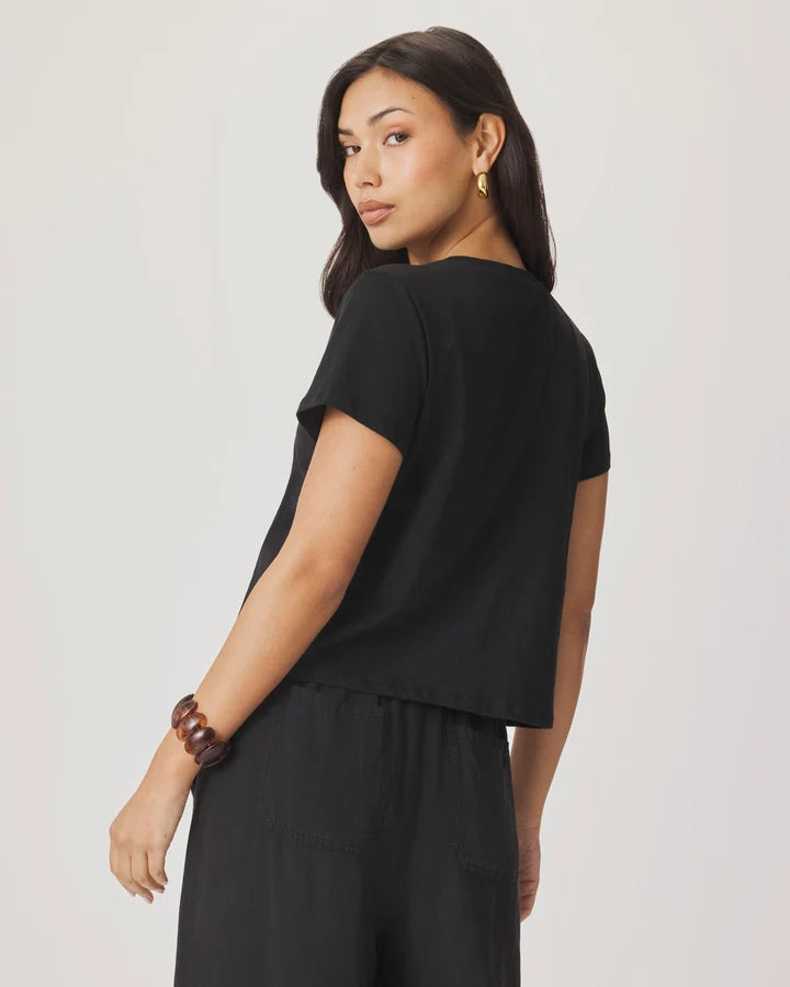 LOUISA SHORT SLEEVE TEE in Black by Splendid