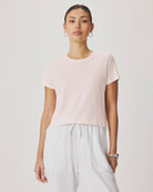 LOUISA SHORT SLEEVE TEE in Rose Petal by Splendid
