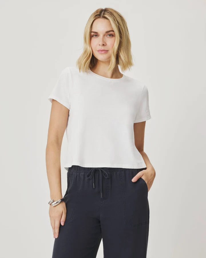 LOUISA SHORT SLEEVE TEE in White by Splendid