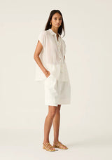 ALESSIA TUNIC SHIRT in White from MOS The Label