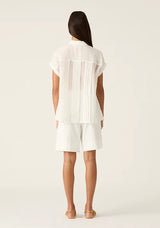 ALESSIA TUNIC SHIRT in White from MOS The Label