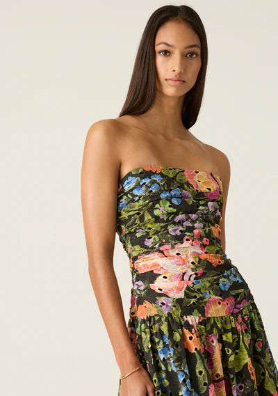 HARPER STRAPLESS DRESS in Harper Print from MOS The Label