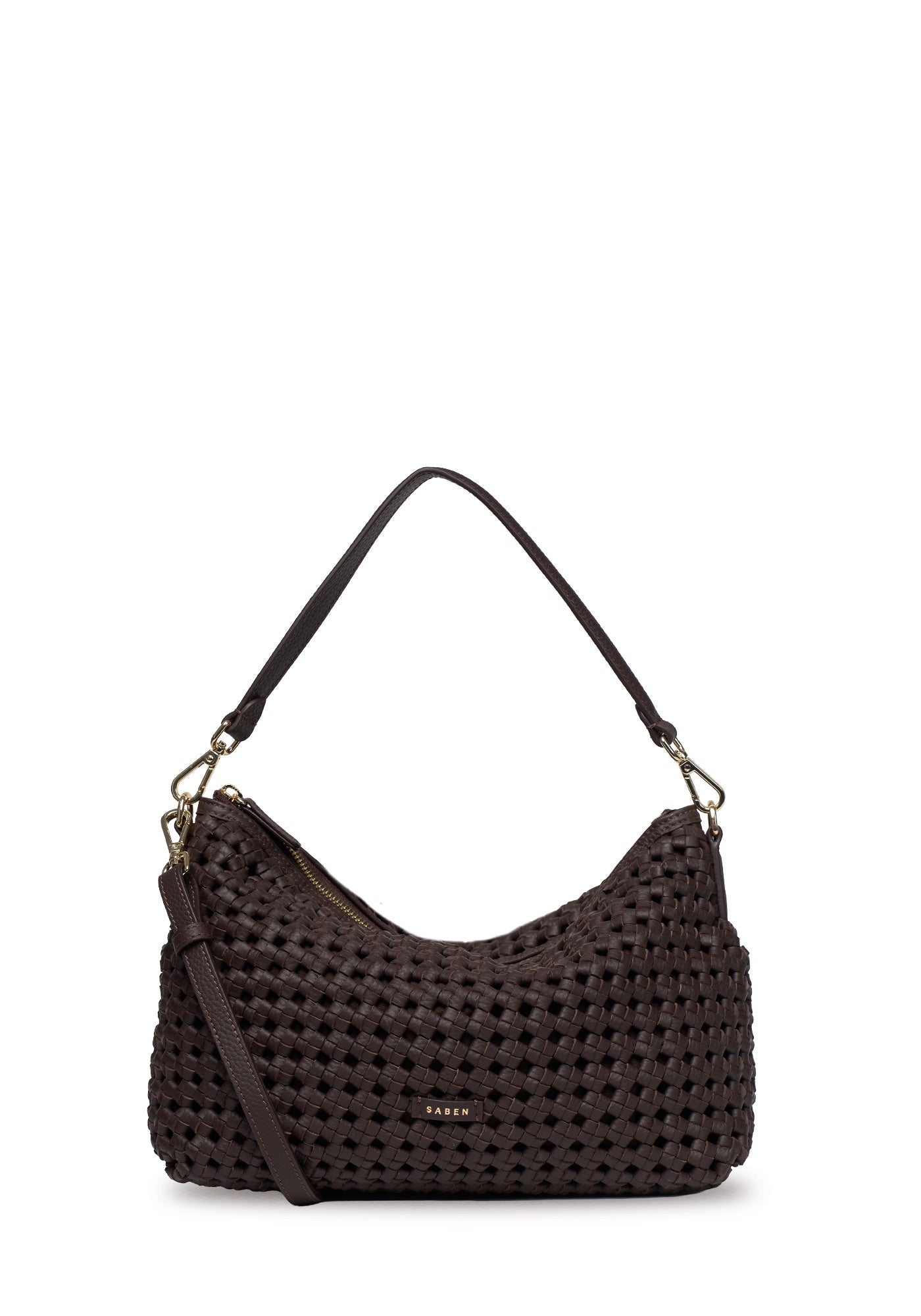 CLAUDIA SHOULDER BAG in Cacao Braid by Saben