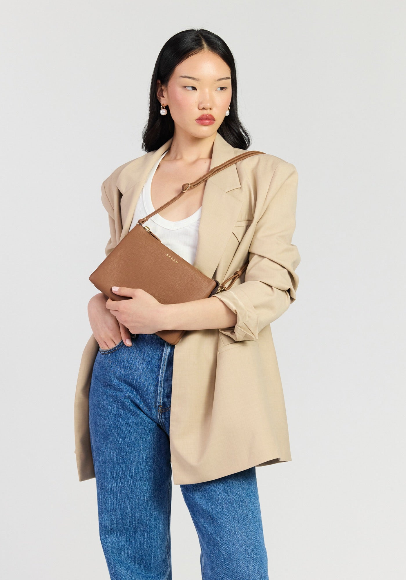 TILLY'S BIG SIS CROSSBODY BAG in Tan by Saben