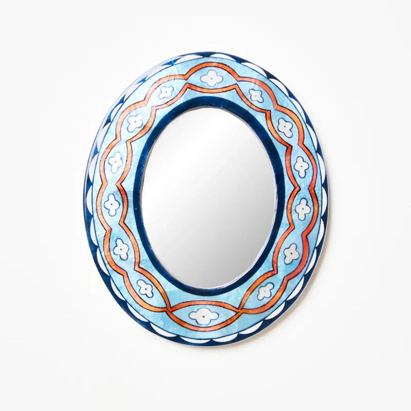 SAMIRA MIRROR in Blue Waves by Jones & Co