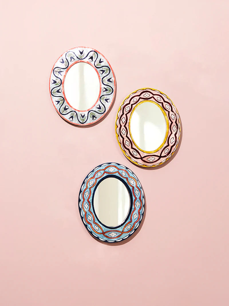 SAMIRA MIRROR in Pink Waves by Jones & Co