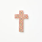 SAMIRA SMALL CROSS in Pink Eyes by Jones & Co