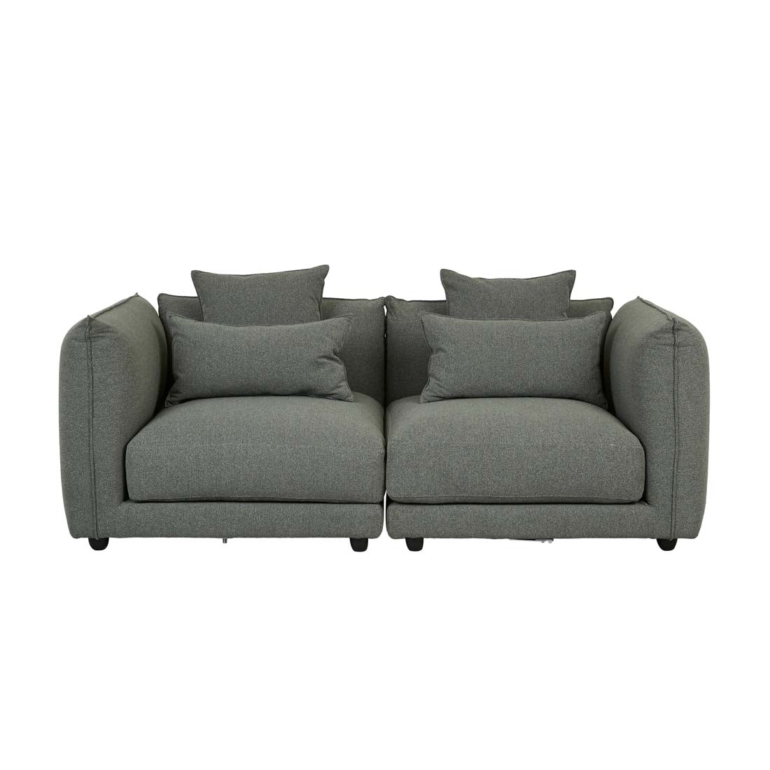 FELIX CREST 1 SEATER LEFT CORNER SOFA in Olive Leaf by GlobeWest at Darling & Domain